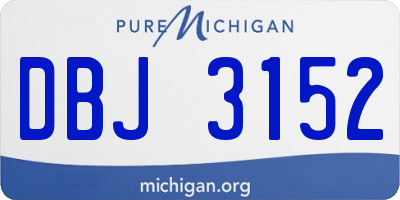 MI license plate DBJ3152