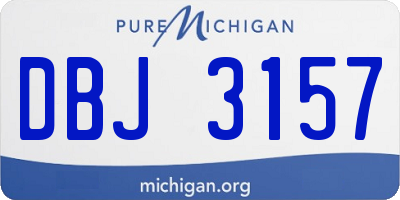 MI license plate DBJ3157