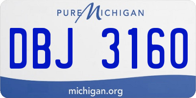 MI license plate DBJ3160