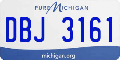 MI license plate DBJ3161