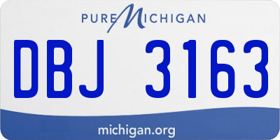 MI license plate DBJ3163