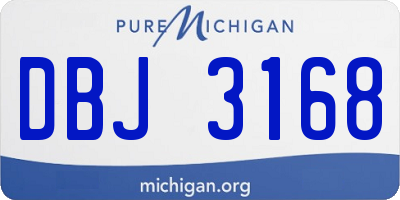 MI license plate DBJ3168