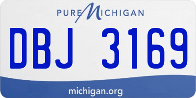 MI license plate DBJ3169