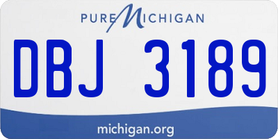 MI license plate DBJ3189