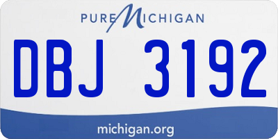 MI license plate DBJ3192