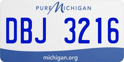 MI license plate DBJ3216