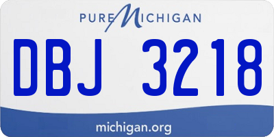 MI license plate DBJ3218