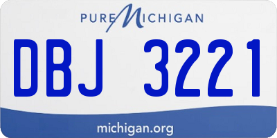 MI license plate DBJ3221