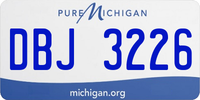 MI license plate DBJ3226