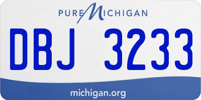 MI license plate DBJ3233