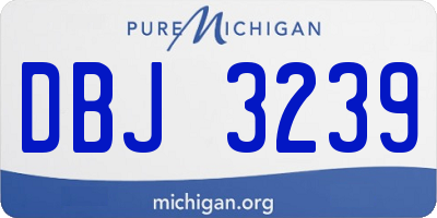 MI license plate DBJ3239