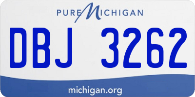 MI license plate DBJ3262
