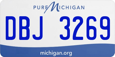 MI license plate DBJ3269