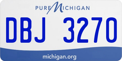 MI license plate DBJ3270