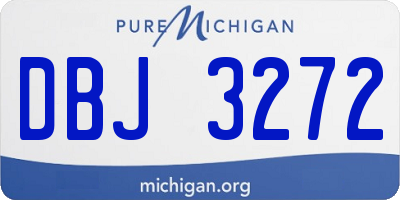 MI license plate DBJ3272