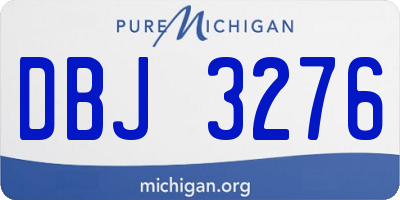 MI license plate DBJ3276