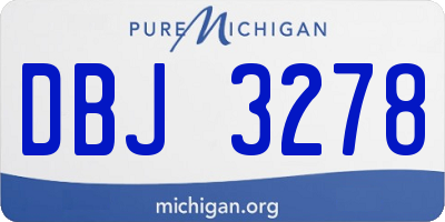 MI license plate DBJ3278