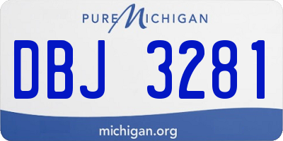 MI license plate DBJ3281