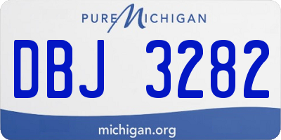MI license plate DBJ3282