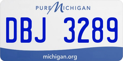 MI license plate DBJ3289