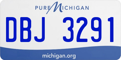 MI license plate DBJ3291