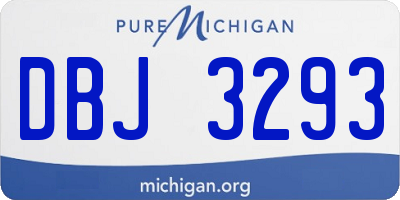 MI license plate DBJ3293
