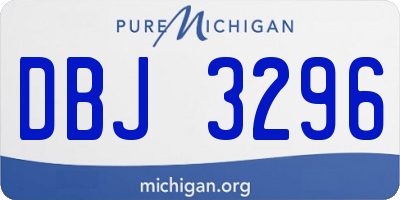 MI license plate DBJ3296
