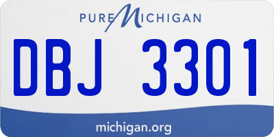 MI license plate DBJ3301