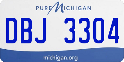 MI license plate DBJ3304
