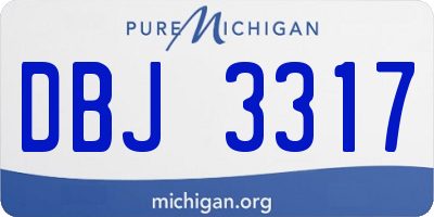 MI license plate DBJ3317