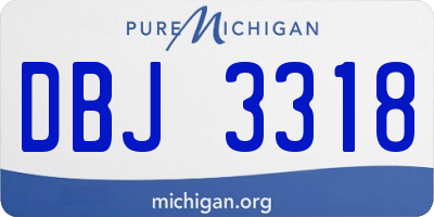 MI license plate DBJ3318