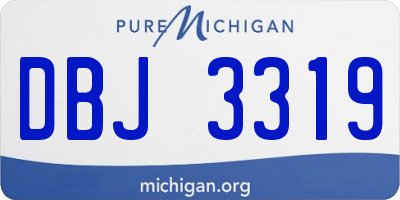 MI license plate DBJ3319