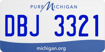 MI license plate DBJ3321