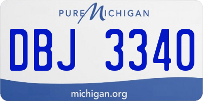 MI license plate DBJ3340