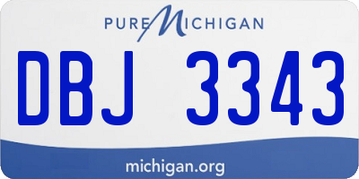 MI license plate DBJ3343