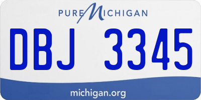 MI license plate DBJ3345