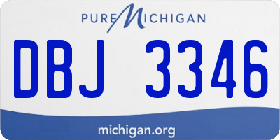 MI license plate DBJ3346