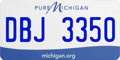 MI license plate DBJ3350