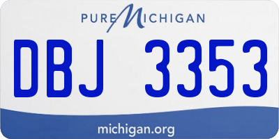 MI license plate DBJ3353