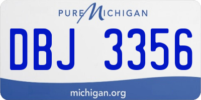MI license plate DBJ3356