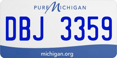 MI license plate DBJ3359