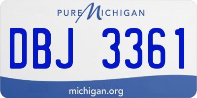 MI license plate DBJ3361