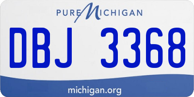 MI license plate DBJ3368