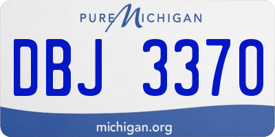 MI license plate DBJ3370