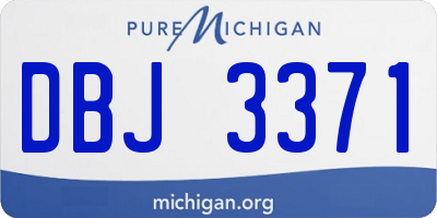 MI license plate DBJ3371