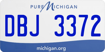MI license plate DBJ3372
