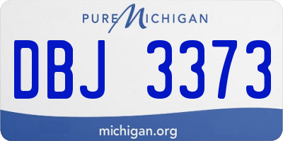 MI license plate DBJ3373