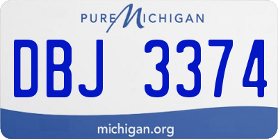 MI license plate DBJ3374