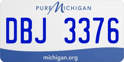 MI license plate DBJ3376