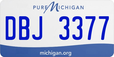 MI license plate DBJ3377